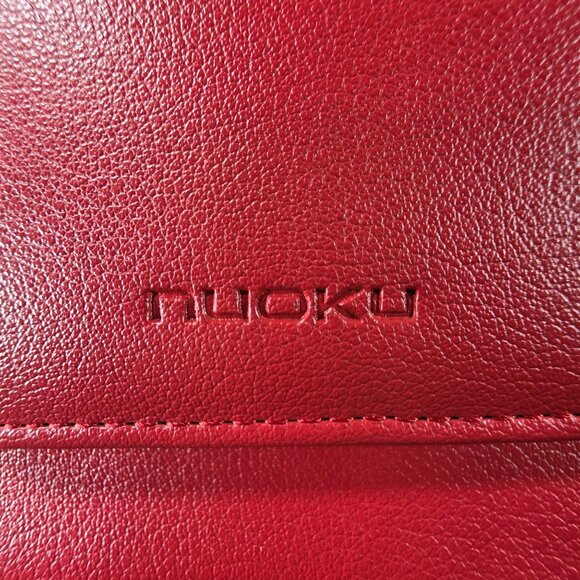 Nuoku Red Wristlet Wallet Purse Zipper Card Slots career party office - Picture 3 of 6